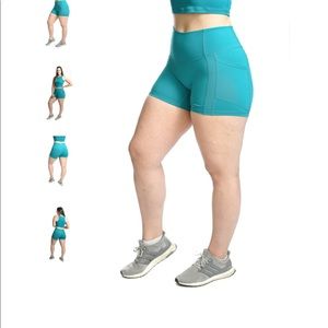 TYC Resilient Heart Booty Shorts - Teal